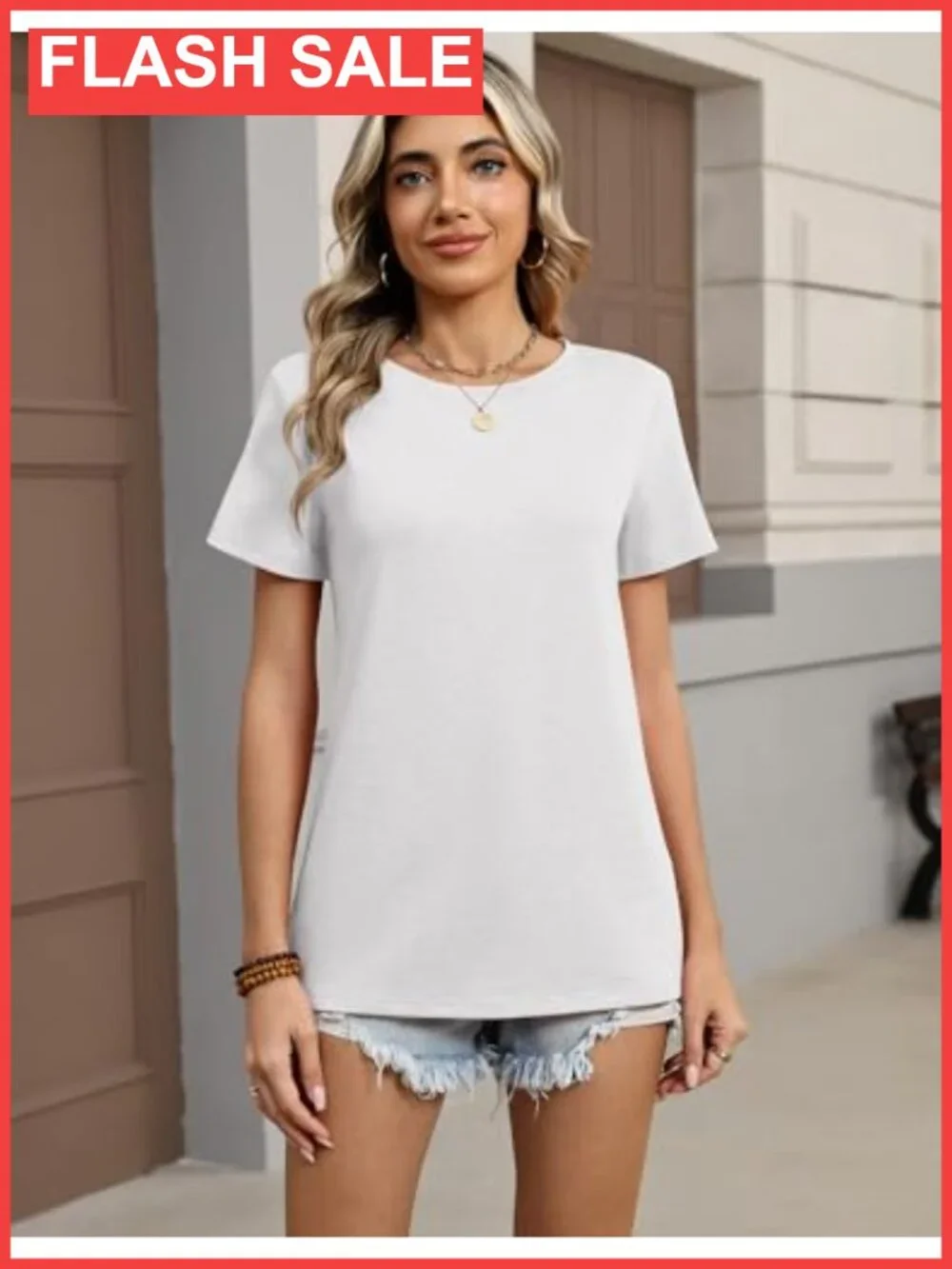 Zeagoo Womens Short Sleeve Crewneck Casual Summer Tee
